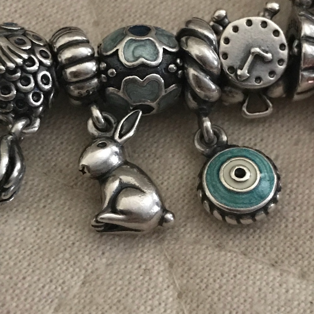 Pandora Blue flower charm